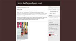Desktop Screenshot of halifaxsportsacro.co.uk